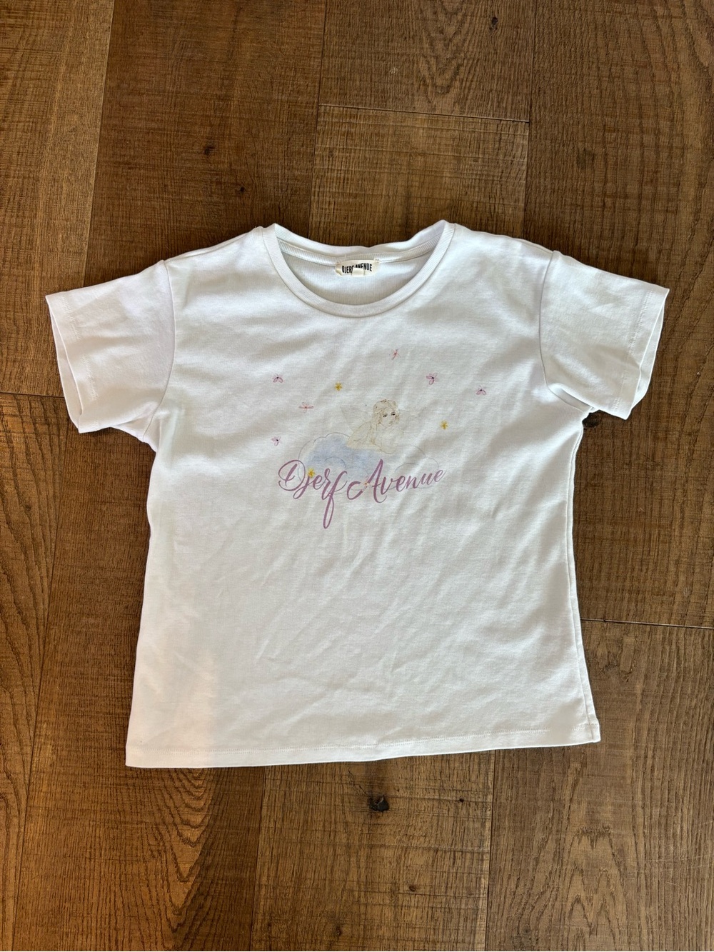 djerf avenue angel 100% cotton tee shirt - Picture 2 of 7
